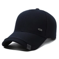 Berretto da baseball blu navy in twill di cotone con etichetta Sport Fashion e fibbia - Regolabile / Blu navy