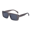 Gafas de sol rectangulares polarizadas con montura gris transparente y lentes UV - C5 Polarizado Gris Traslúcido Mate