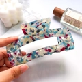 Large acetate hair claw clip with colorful abstract blue and pink marble texture - Blue Floral 13cm