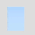 Copertina minimalista azzurra a 20 fori in PP opaco per quaderni B5 e A5 fai-da-te - A5-20 Fori / Blu Morandi (2 fogli senza clip)