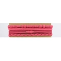 Set di quattro elastici per capelli intrecciati rosa boho presentati su cartoncino - Rosa Rosso