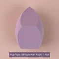 Extra large purple makeup sponge with triple-cut design for even foundation application - Giant 3-Cut Sponge-Purple-1PC