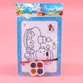 Kids DIY acrylic painting set with clown pattern card and 4-color watercolor palette - Small 4-Color 9*12cm