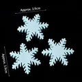 Set of 3 light blue snowflake cake toppers, 3.9cm diameter ornaments for Christmas dessert - 3pcs Large Blue Soft Glue Snowflakes