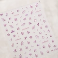 Stereo embossed tulip and sakura nail stickers with laser effect in model M-355 - Cherry Blossom Relief Style (M-355)