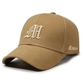 Khaki cotton baseball cap with gothic M embroidery and M sport side lettering - Adjustable / Khaki
