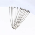 Assorted silver stainless steel ball head pins for professional DIY jewelry making - 0.6x16mm / Steel