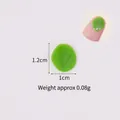 Mini feuille en résine pour loisirs créatifs, taille 1,2x1cm avec nervures détaillées - Petite Feuille Pâle de 1,2 cm