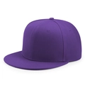 Dettaglio del cappellino snapback viola con trama in tessuto twill e cuciture rifinite - 56-60cm / Viola