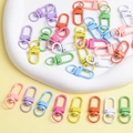 Pastel macaron lobster clasps in eight vibrant colors for DIY keychains and bags - [1 Random Gate Buckle]