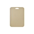Rectangle beige plastic cutting board with non-slip texture and top handle hole - Small / Beige