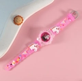 Pink cartoon digital watch for kids with unicorn patterns and soft silicone strap - Unicorn 3 Rose Red