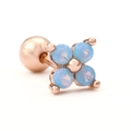 Rose Gold Plated Blue Opal Look Stone