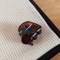 Elegant tortoise shell acetate hair claw clip with golden France Handmade lettering - Brown Pattern Heart