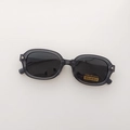 Gafas de sol polarizadas plegables gris transparente con lentes negras y protección UV - Gris Transparente