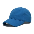 Royalblaue gewaschene Baumwoll-Baseballkappe mit klassischem Sechs-Panel-Design - M (56-58cm) / Seeblau