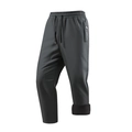 Dunkelgraue Thermo-Jogginghose mit Fleecefutter, RUNNING-Reißverschlusstaschen und Tunnelzug - XS / Dunkelgrau