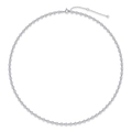 Elegante S925 Sterling Silber Moissanit Tenniskette mit runden Zargenfassungen - Runder Moissanit-Stil