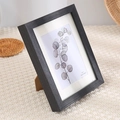 5x7 inch black wood grain picture frame with white mat and eucalyptus art print - 6 Inch / Black Wood Grain