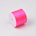 Cordón de seda coreano rosa fluorescente de 1,5 mm de alta calidad para joyería DIY - N.º 6 (2 mm x 12 m) / Rosa fluorescente