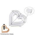 Kit de moule en silicone pour vase en cœur avec dimensions et accessoires cylindriques - Moule de Vase de Coeur Creux