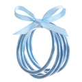 Set di braccialetti glitterati azzurri con fiocco in raso coordinato per donna - Set di braccialetti glitter azzurro con fiocco (30049)