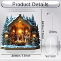 2D acrylic Nativity Scene stand with holy family and angel for home desk decoration - Classic Nativity Scene