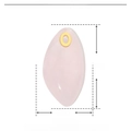 Detailed dimension guide for pink teardrop natural stone pendant with stainless steel frame - YE235-Light Pink Waterdrop Natural Stone