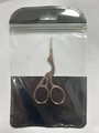 Forbici da ricamo a forma di gru in bronzo antico in confezione di plastica - Stile Cicogna / Titanio Tè / 1 Pezzo (Con Protezione + Sacchetto PVC)
