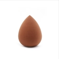 Brown teardrop-shaped makeup sponge puff with fine pores for wet and dry cosmetic use - Teardrop Milk Tea (Bottled)