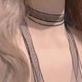 Bandeau élégant en dentelle noire pour bébé fille avec détails floraux délicats - Pois Noirs-Fin