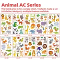 Set di 10 tatuaggi temporanei per bambini con animali colorati impermeabili e carini - Serie Animali AC