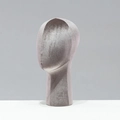 Abstract mannequin head stand with premium grey velvet finish for hat and wig display - Grey Velvet