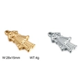 Boy and girl punk hip-hop pendants in gold and silver finish, 28x15mm size - Sweater Boy 2