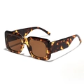 Occhiali da sole quadrati classici tartarugati con lenti marroni in stile retrò - Tortoise