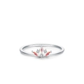 Kronenring aus 925er Sterlingsilber mit Regenbogen-Opalen und weißen Zirkonia-Steinen - US Größe 5 / Silber