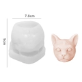 Stampo in silicone per testa di gatto a tre occhi per candele 3D e resina, 9cm x 7,8cm - Gatto a tre occhi