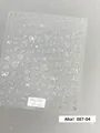 Silver embossed 3D nail stickers featuring cute rabbits, bears and stars motif - Aha-8704 Silver Outline