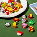 Cute cartoon animal erasers including lion and panda shapes for kids' creative stationery - Hollow Style