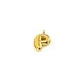 Polished gold stainless steel letter P pendant in bubble style for DIY necklaces - Letter P