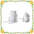 Easter bunny candle silicone mold with dimensions 6.4cm height for DIY resin crafts - Jade Rabbit 003