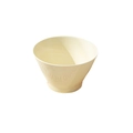 Minimalist beige ceramic rice bowl with elegant embossed lettering for stylish dining - 5 Inch Hat Shape Bowl - Truffle White