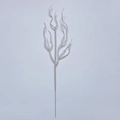 Sparkly white glitter artificial decorative branches for festive holiday floral arrangements - White