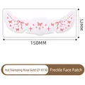 Rose gold freckle face tattoos with butterfly and star designs measuring 150mm by 52mm - Rose Gold Stamping Freckle Face Patch(QT-0130)