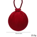 Pallina di Natale in velluto rosso da 12 cm con morbida trama per decorazioni natalizie - Palla in Tessuto Avvolto da 12cm