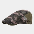 Ademende camo mesh platte pet met verstelbare metalen gesp voor zonbescherming - Verstelbaar / 3# Groen Roze Splicing Camo Mesh Stijl