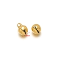 DIY jewelry accessory 8mm gold-plated stainless steel bell pendant with glossy finish - 8mm / Gold