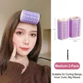 Purple hair root clips 2-piece set with comb for volumizing bangs and hair styling - Purple Medium (2 Pieces + Clip)