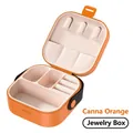 Portable jewelry box in canna orange finish with multi-compartment velvet interior - Jewelry Box (TPE) / Canna Orange