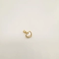 18K gold-plated heart-shaped white shell pendant charm for DIY jewelry making - Small Heart - Gold